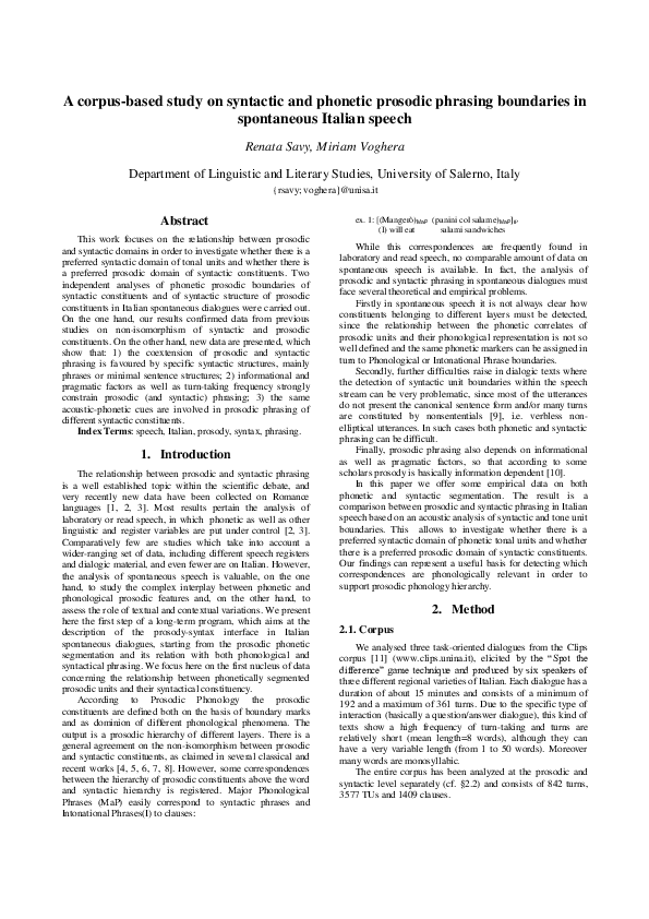 (PDF) A corpus-based study on syntactic and phonetic prosodic phrasing ...