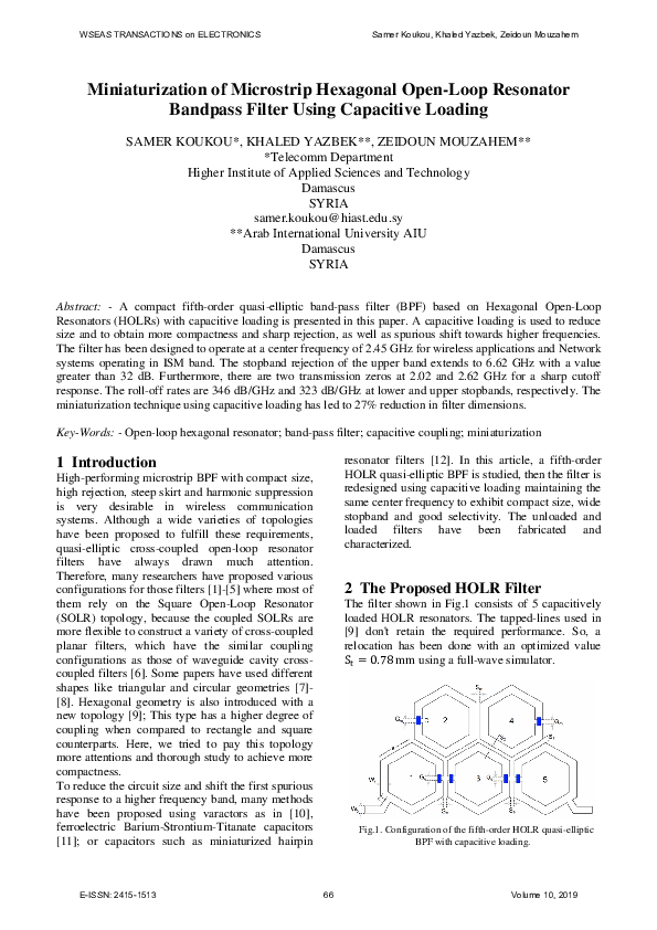 (PDF) Miniaturization of Microstrip Hexagonal OpenLoop Resonator