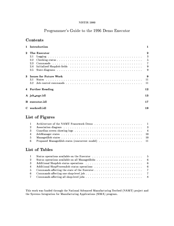(PDF) Programmer's guide to the 1996 demo executor