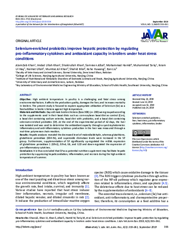 (PDF) Selenium-enriched probiotics improve hepatic protection by ...