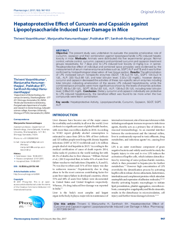 (PDF) Hepatoprotective Effect of Curcumin and Capsaicin against ...