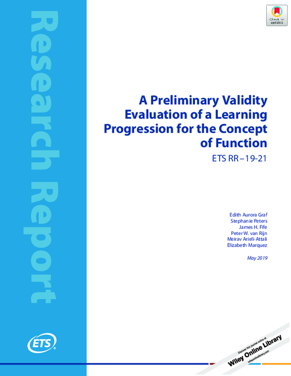 (PDF) A Preliminary Validity Evaluation of a Learning Progression for ...