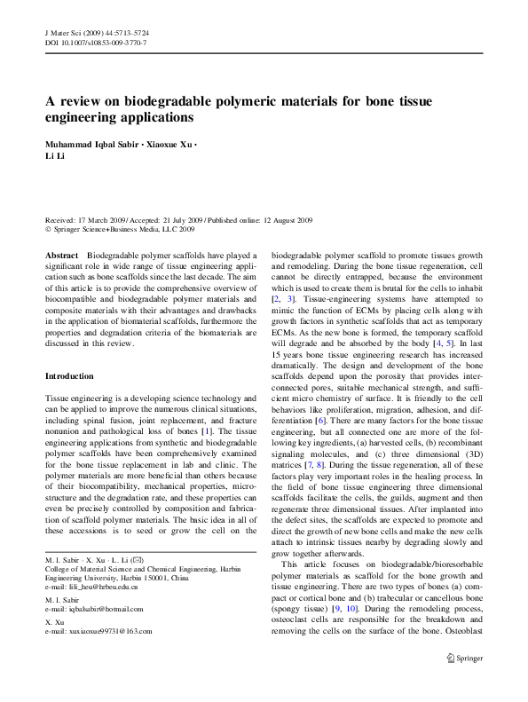 (PDF) A review on biodegradable polymeric materials for bone tissue ...