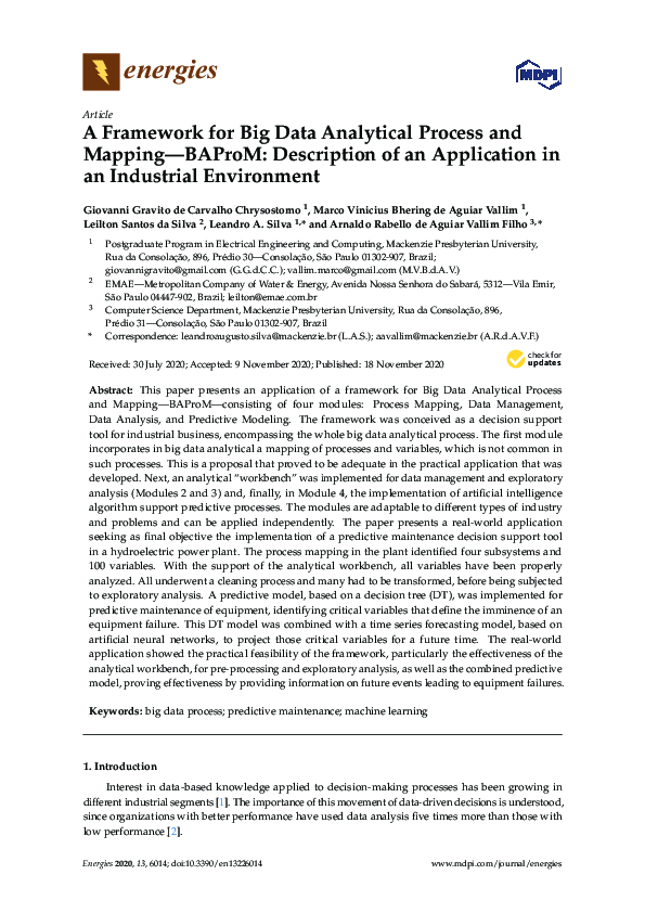 (PDF) A Framework for Big Data Analytical Process and Mapping—BAProM ...
