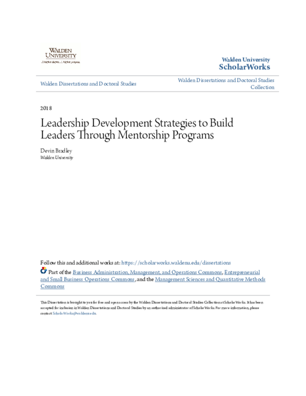 (PDF) Leadership Development Strategies to Build Leaders Through ...