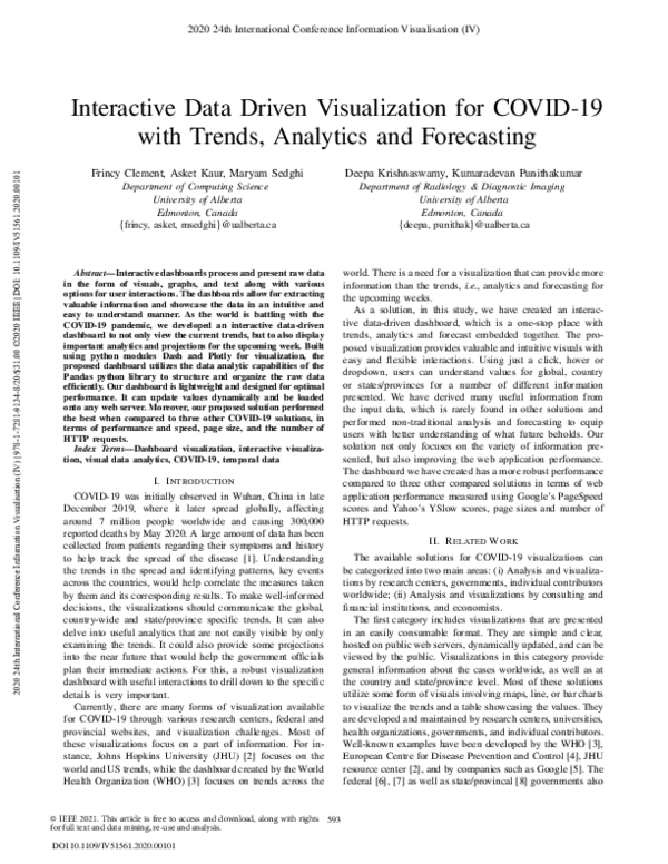 (PDF) Interactive Data Driven Visualization for COVID-19 with Trends ...