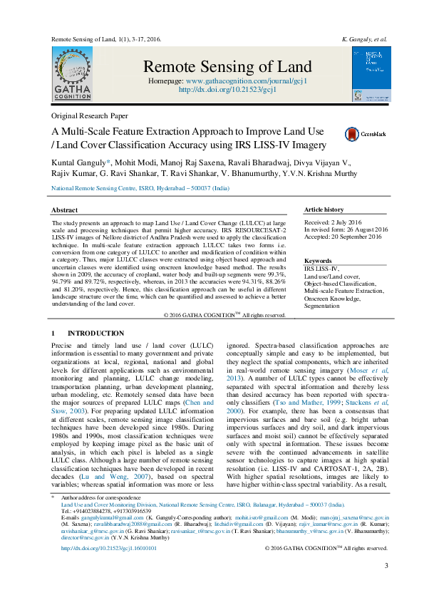 (PDF) A Multi-Scale Feature Extraction Approach to Improve Land Use ...