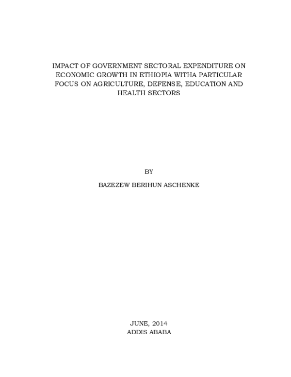 (PDF) The Impact of Government Sectoral Expenditure on Economic Growth ...