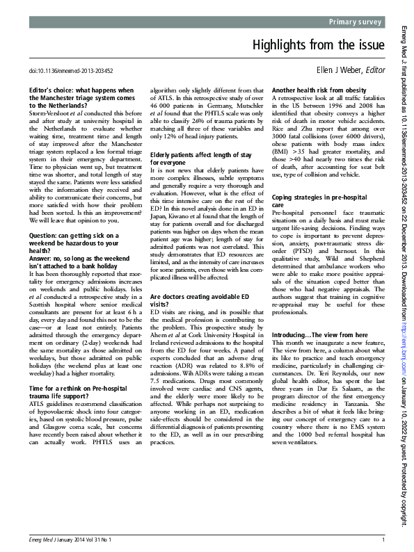 (PDF) Highlights from the issue