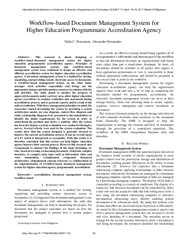 (PDF) Workflow-based Document Management System for Higher Education ...