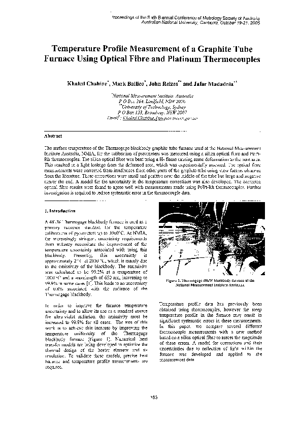 (PDF) Temperature Profile Measurement of a Graphite Tube Furnace Using ...