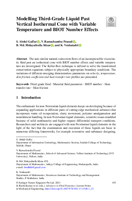 (PDF) Modelling Third-Grade Liquid Past Vertical Isothermal Cone with ...