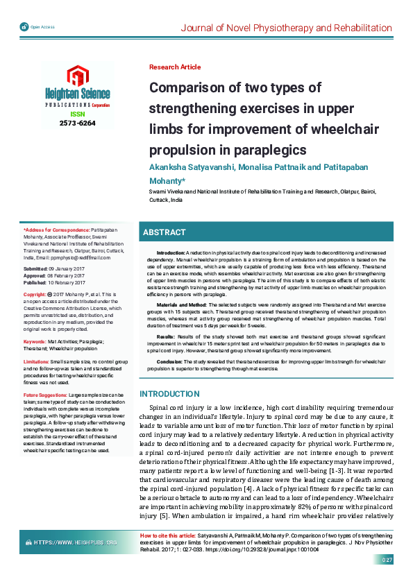 (PDF) Comparison of two types of strengthening exercises in upper limbs ...