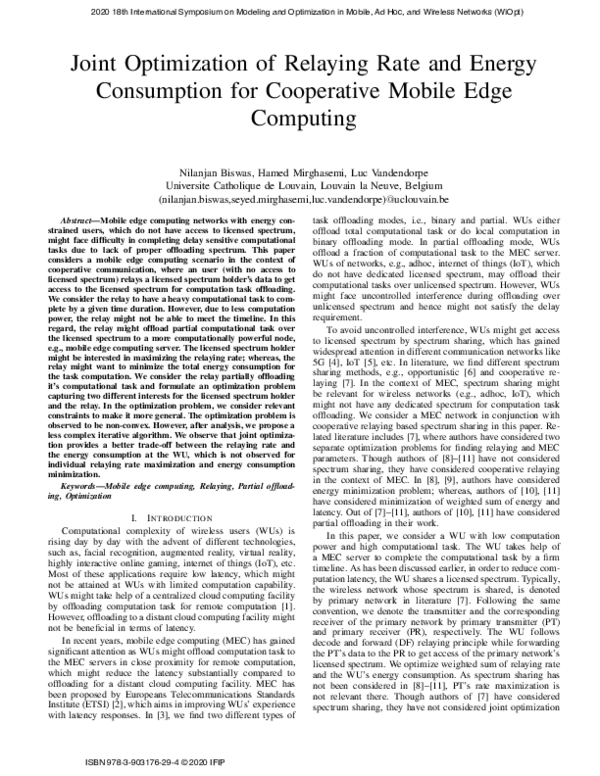 (PDF) Joint Optimization of Relaying Rate and Energy Consumption for ...