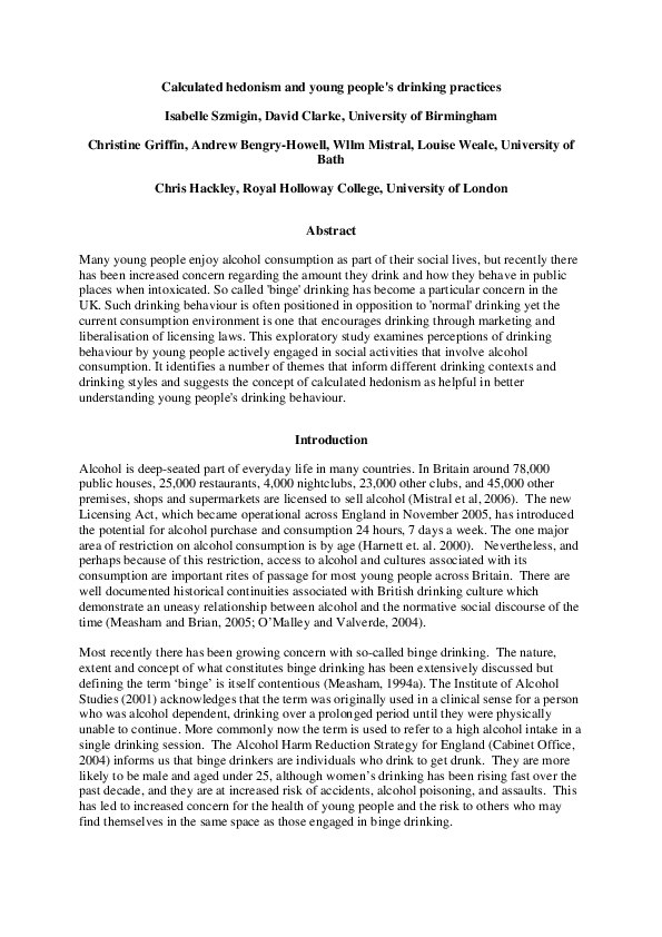 Types of hedonism picture