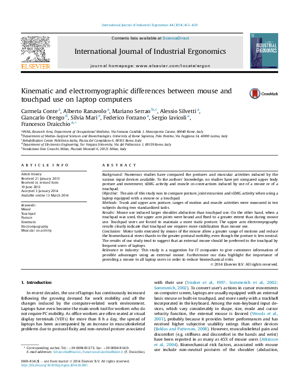(PDF) Kinematic and electromyographic differences between mouse and