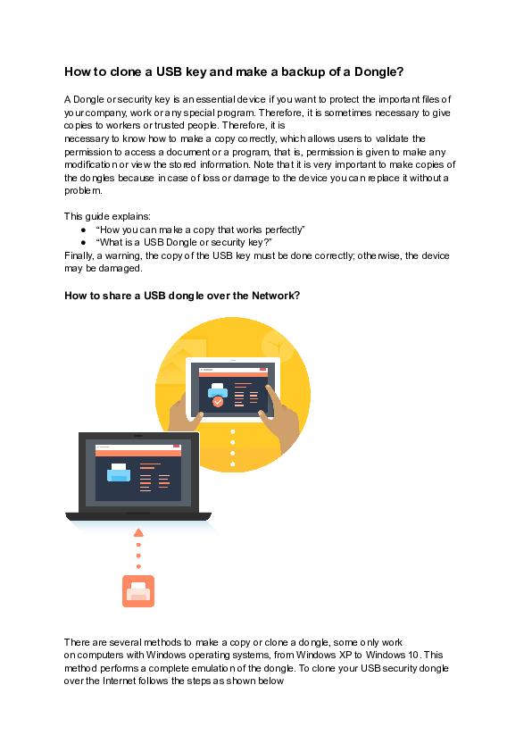 (PDF) How to clone a USB key and make a back up of a Dongle? Stepby