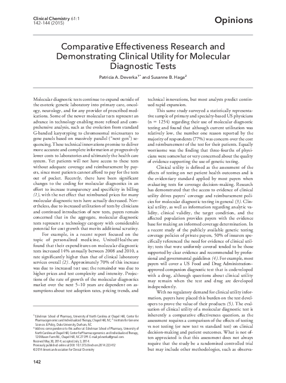 (PDF) Comparative effectiveness research and demonstrating clinical ...