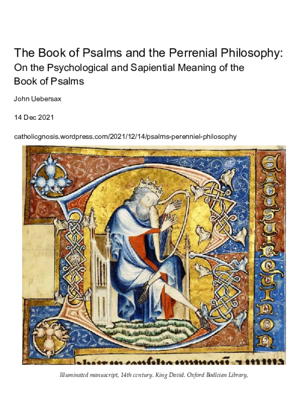 (PDF) The Book of Psalms and the Perennial Philosophy