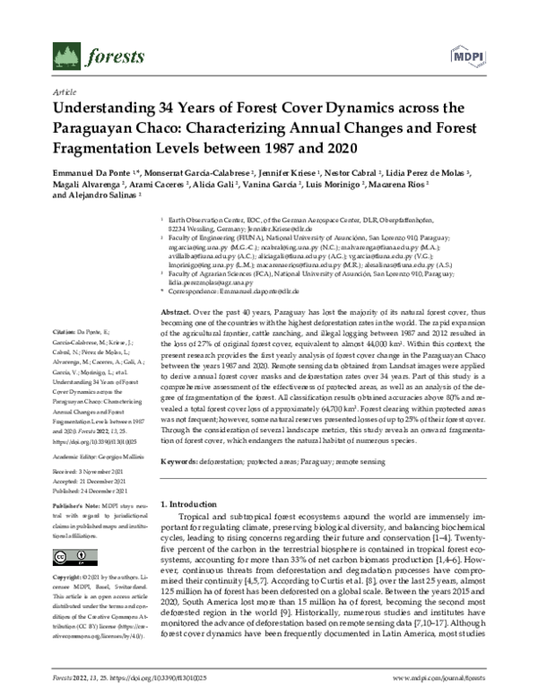 (PDF) Understanding 34 Years of Forest Cover Dynamics across the ...