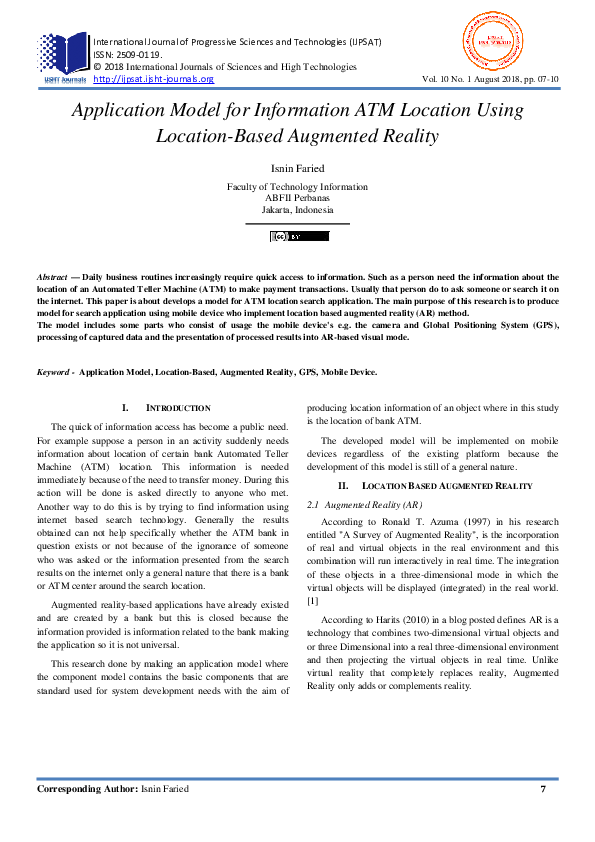 (PDF) Application Model for Information ATM Location Using Location ...