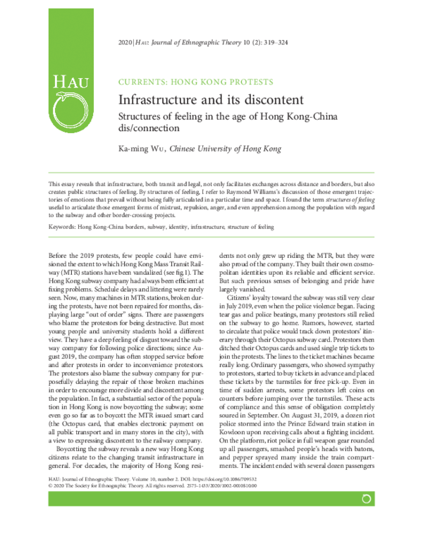 (PDF) Infrastructure and its Discontent: Structures of Feeling in the ...