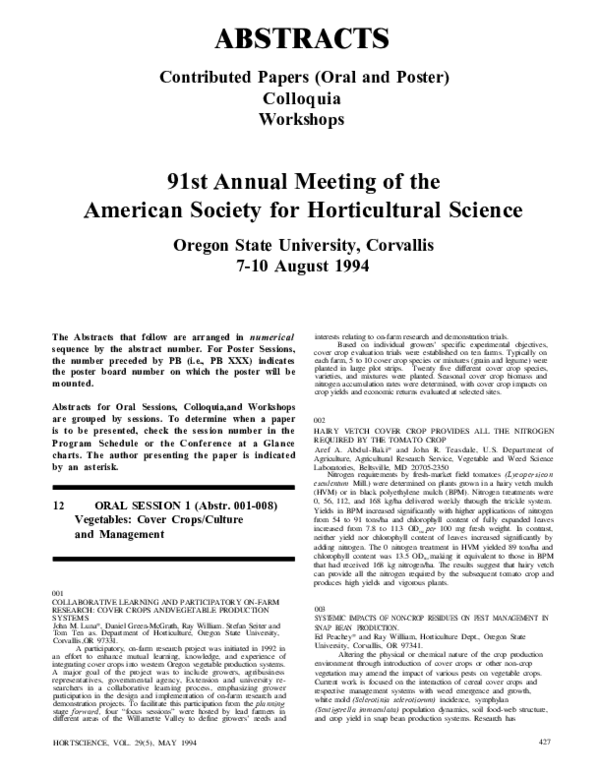 (PDF) 190 Effects of Dormant Application of Soybean Oil on
