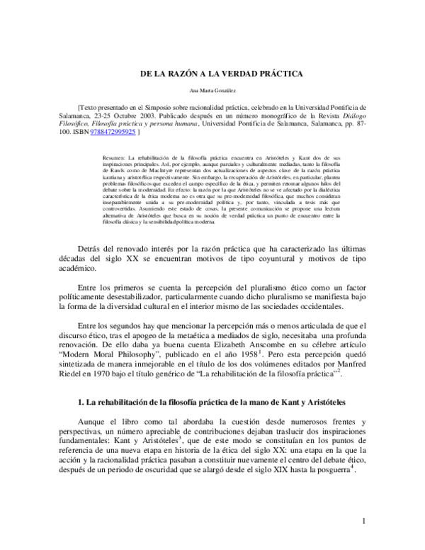 (PDF) De la razón a la verdad práctica