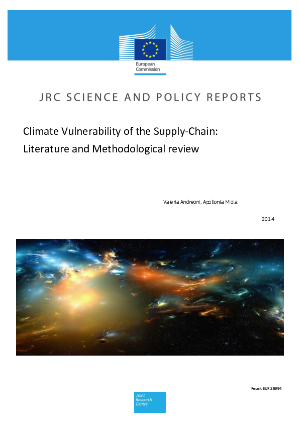 (PDF) Climate Vulnerability of the Supply-Chain: Literature and ...