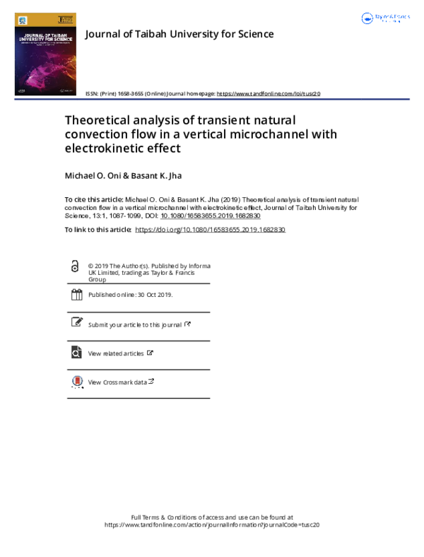 (PDF) Theoretical analysis of transient natural convection flow in a ...