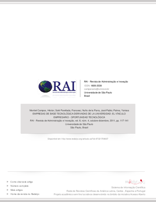  PDF Empresas De Base Tecnol gica Derivadas De La Universidad El V nculo Empresario 