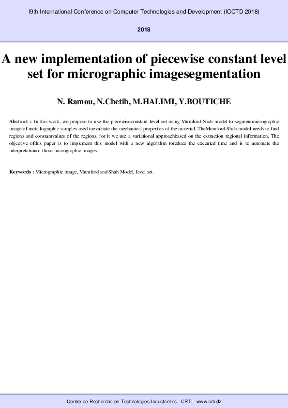 (PDF) New Implementation of Piecewise Constant Level Set for ...