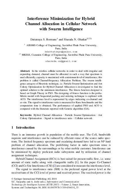 (PDF) Interference Minimization for Hybrid Channel Allocation in ...