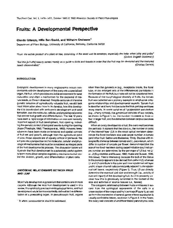 (PDF) Fruits a developmental perspective Hilla BenDavid Academia.edu