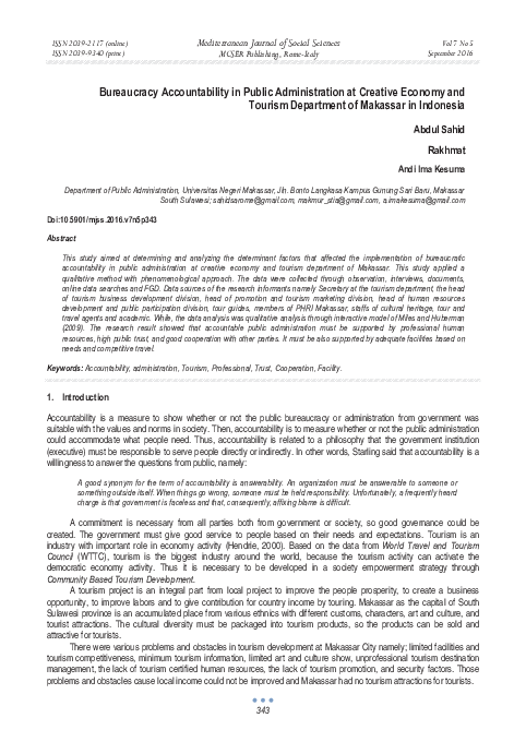 (PDF) Bureaucracy Accountability in Public Administration at Creative ...