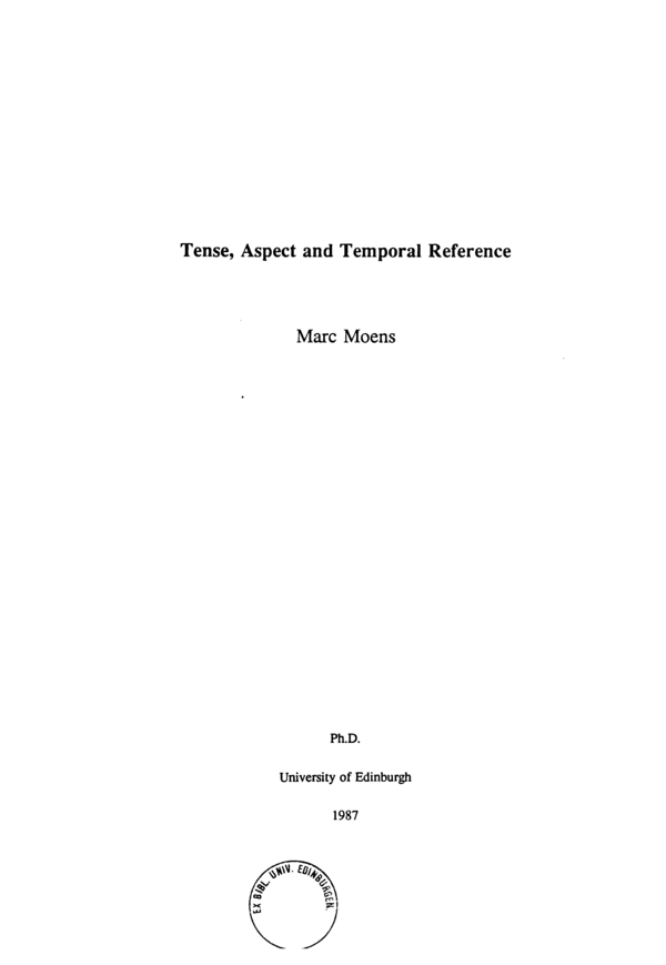 (PDF) Tense, aspect and temporal reference
