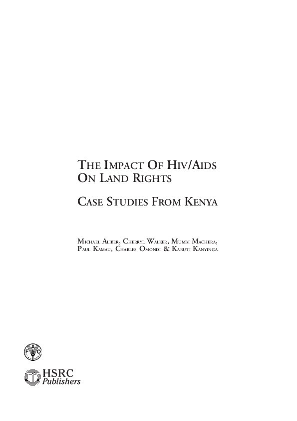 (PDF) The Impact of HIV/AIDS on Land Rights