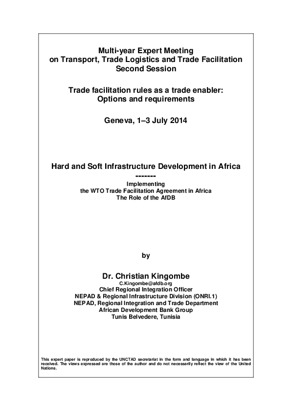 (PDF) Multi-year Expert Meeting on Transport , Trade Logistics and ...