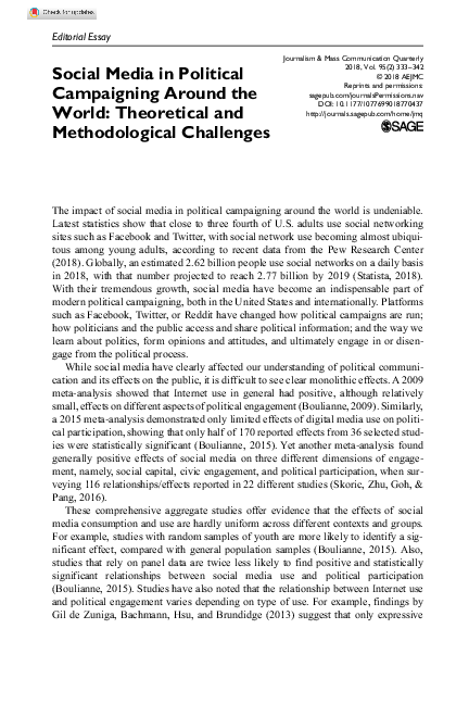 (PDF) Social Media in Political Campaigning Around the World ...