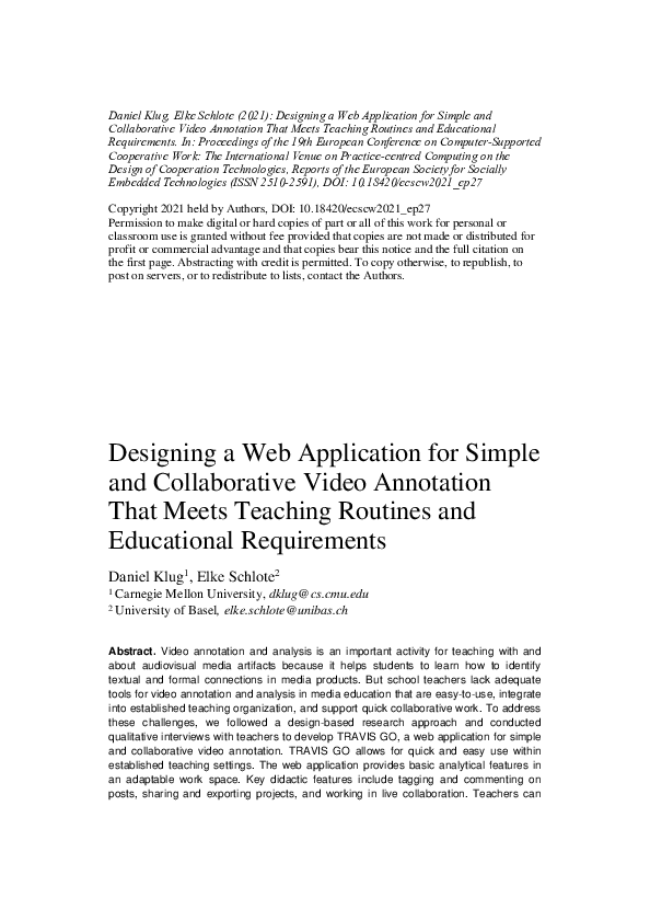 (PDF) Designing a Web Application for Simple and Collaborative Video ...