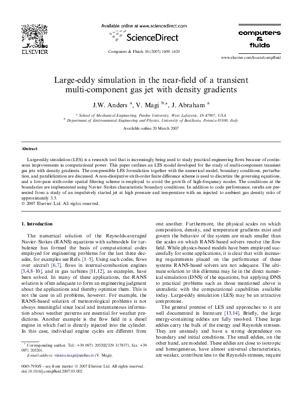 (PDF) Large-eddy simulation in the near-field of a transient multi ...
