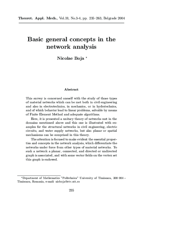 (PDF) Basic general concepts in the network analysis