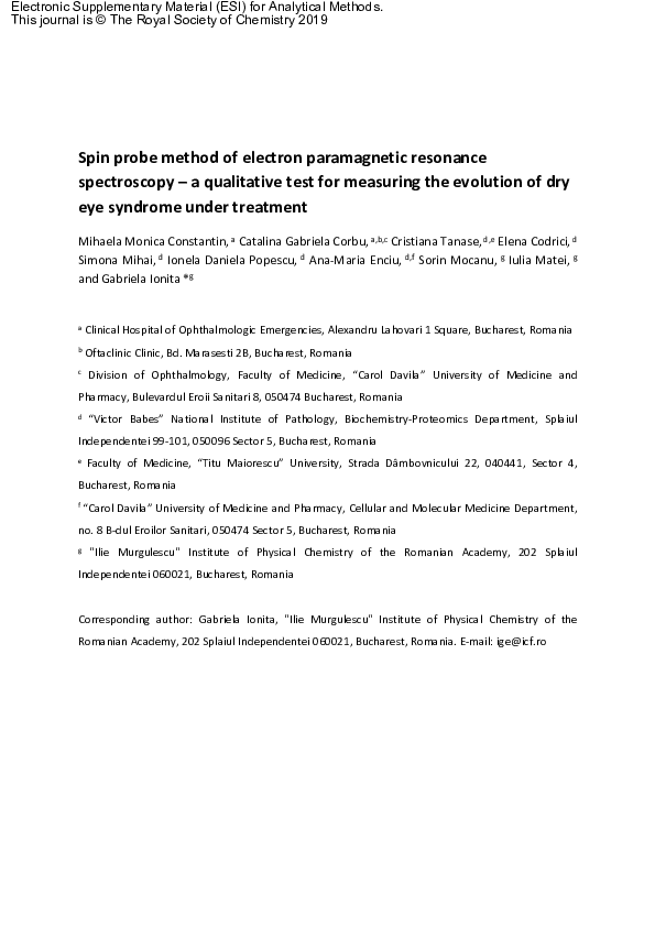 (PDF) Spin probe method of electron paramagnetic resonance spectroscopy ...