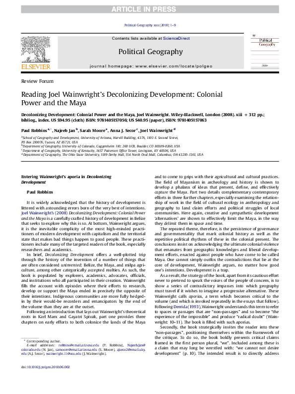 (PDF) Political Geography Najeeb Jan Academia.edu