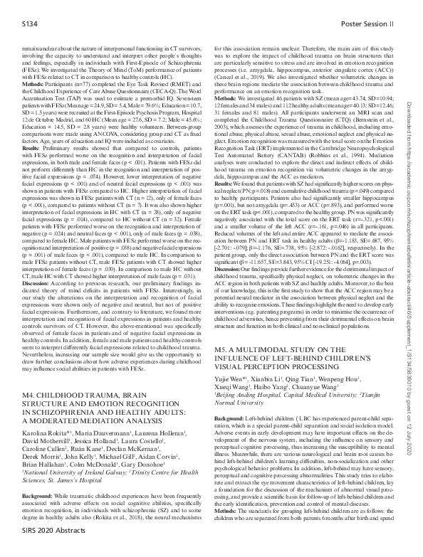 (PDF) M4. Childhood Trauma, Brain Structure and Emotion Recognition in ...