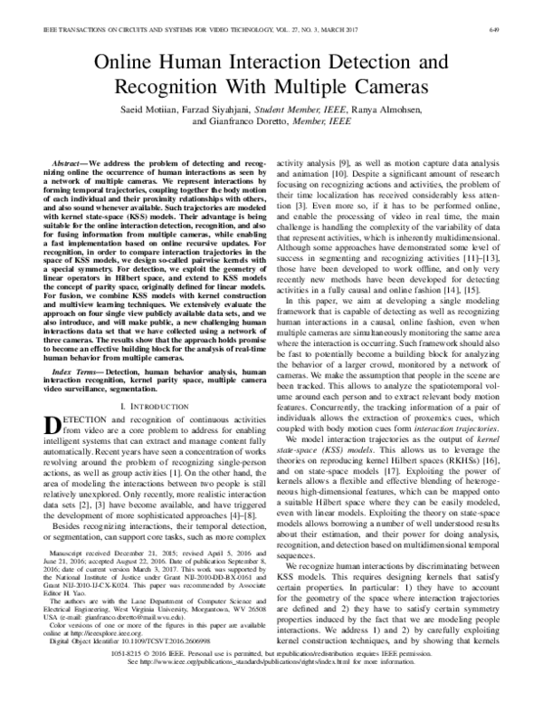 (PDF) Online Human Interaction Detection and Recognition with Multiple ...
