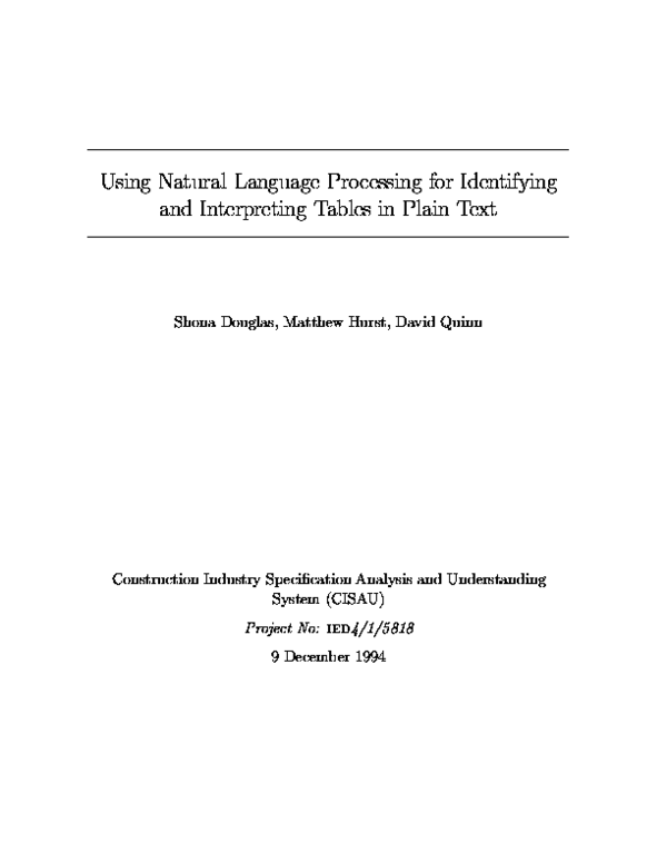 (PDF) Using natural language processing for identifying and ...
