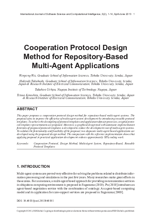 (PDF) Cooperation Protocol Design Method for Repository-Based Multi ...