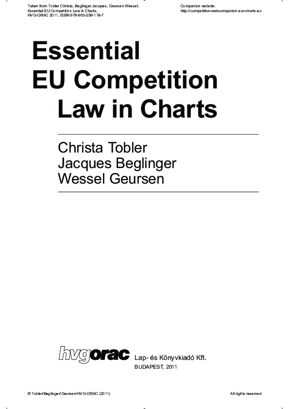 (PDF) Essential Eu Competition Law in Charts