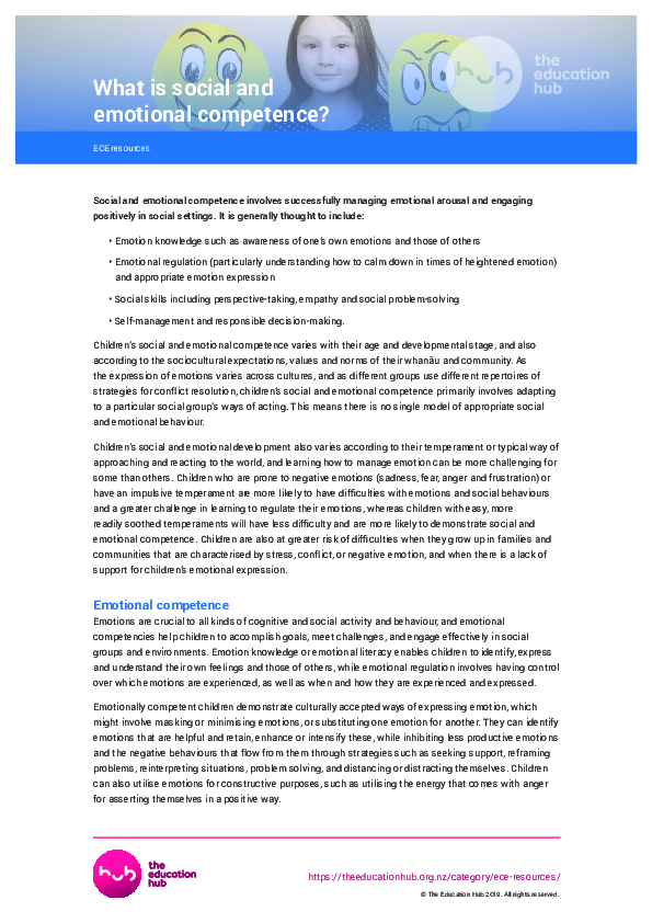 (PDF) Social and Emotional Competence
